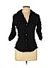 James Perse 100% Cotton Black 3/4 Sleeve Button-Down Shirt Size Lg (3) - photo 1