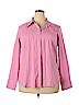 Lane Bryant 100% Polyester Pink Long Sleeve Button-Down Shirt Size 18/20 - photo 1