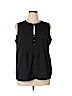 New York & Company 100% Polyester Black Sleeveless Blouse Size XL - photo 1