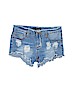 Contraband Solid Blue Denim Shorts Size 14 - photo 1