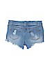 Contraband Solid Blue Denim Shorts Size 14 - photo 2