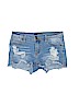 Contraband Solid Blue Denim Shorts Size 14 - photo 1
