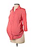 Motherhood 100% Rayon Orange 3/4 Sleeve Button-Down Shirt Size S - photo 1
