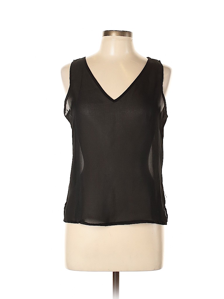 Elementz 100% Polyester Solid Black Sleeveless Blouse Size M - 90% off ...