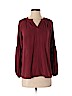NY Collection 100% Polyester Burgundy Long Sleeve Blouse Size S (petite) - photo 1