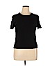 Sutton Studio Black Short Sleeve Silk Top Size XL - photo 1