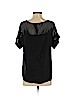 Halogen 100% Polyester Black Short Sleeve Blouse Size S - photo 2