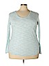 Ann Taylor LOFT Blue Long Sleeve T-Shirt Size XXL - photo 1