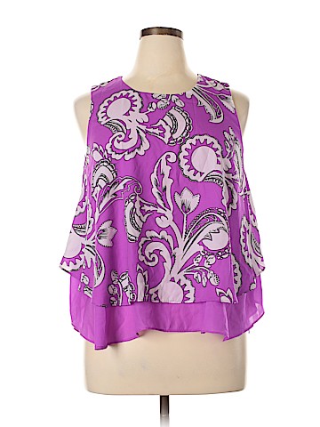 Kaari Blue Sleeveless Blouse (view 1)