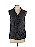 Banana Republic 100% Silk Gray Short Sleeve Silk Top Size XL - photo 1