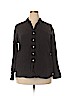 Foxcroft Black Long Sleeve Button-Down Shirt Size 18 - photo 1