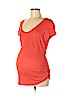Old Navy - Maternity 100% Cotton Orange Short Sleeve T-Shirt Size L - photo 1