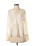 Theory 100% Silk Ivory Long Sleeve Silk Top Size P (petite) - photo 1