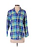 Lauren by Ralph Lauren 100% Cotton Blue Long Sleeve Button-Down Shirt Size M (petite) - photo 1