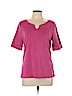 Ellen Tracy Pink Short Sleeve T-Shirt Size L - photo 1