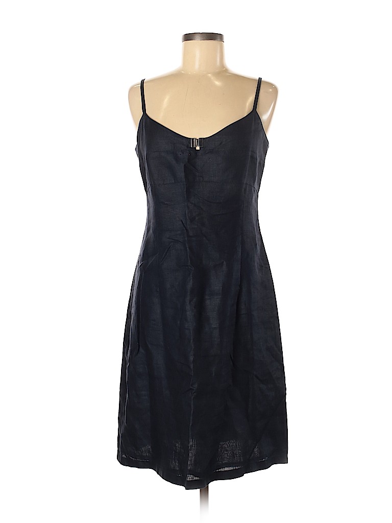 Nathalie Chaize 100% Linen Blue Casual Dress Size 42 (IT) - photo 1