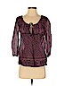 American Eagle Outfitters 100% Cotton Purple 3/4 Sleeve Blouse Size XS - photo 1