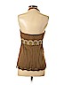 Laundry by Shelli Segal 100% Cotton Brown Halter Top Size S - photo 2