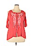 Cato 100% Rayon Orange Short Sleeve Blouse Size XL - photo 1