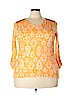 Chico's Orange 3/4 Sleeve Top Size XL (3) - photo 1