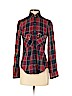 Zara 100% Cotton Red Long Sleeve Button-Down Shirt Size XS - photo 1