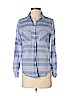 American Eagle Outfitters 100% Polyester Blue Long Sleeve Button-Down Shirt Size XS - photo 1
