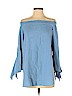 Tibi 100% Cotton Blue 3/4 Sleeve Blouse Size 4 - photo 1