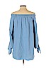 Tibi 100% Cotton Blue 3/4 Sleeve Blouse Size 4 - photo 2