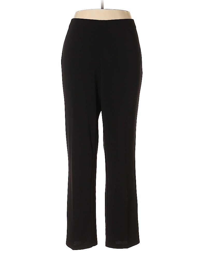 Susan Graver Solid Black Casual Pants Size 1X (Plus) - 75% off | thredUP