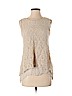 Dolce Ragazza 100% Cotton Tan Sleeveless Blouse Size S - photo 1
