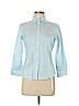 Brooks Brothers 100% Cotton Blue 3/4 Sleeve Button-Down Shirt Size 4 (petite) - photo 1