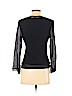 ICE 100% Silk Black Long Sleeve Silk Top Size S - photo 2