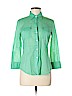 Theory 100% Cotton Green Long Sleeve Button-Down Shirt Size M - photo 1