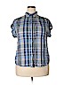 American Eagle Outfitters Blue Short Sleeve Button-Down Shirt Size XL - photo 1