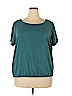 a.n.a. A New Approach 100% Polyester Green Short Sleeve Blouse Size 1X - photo 1