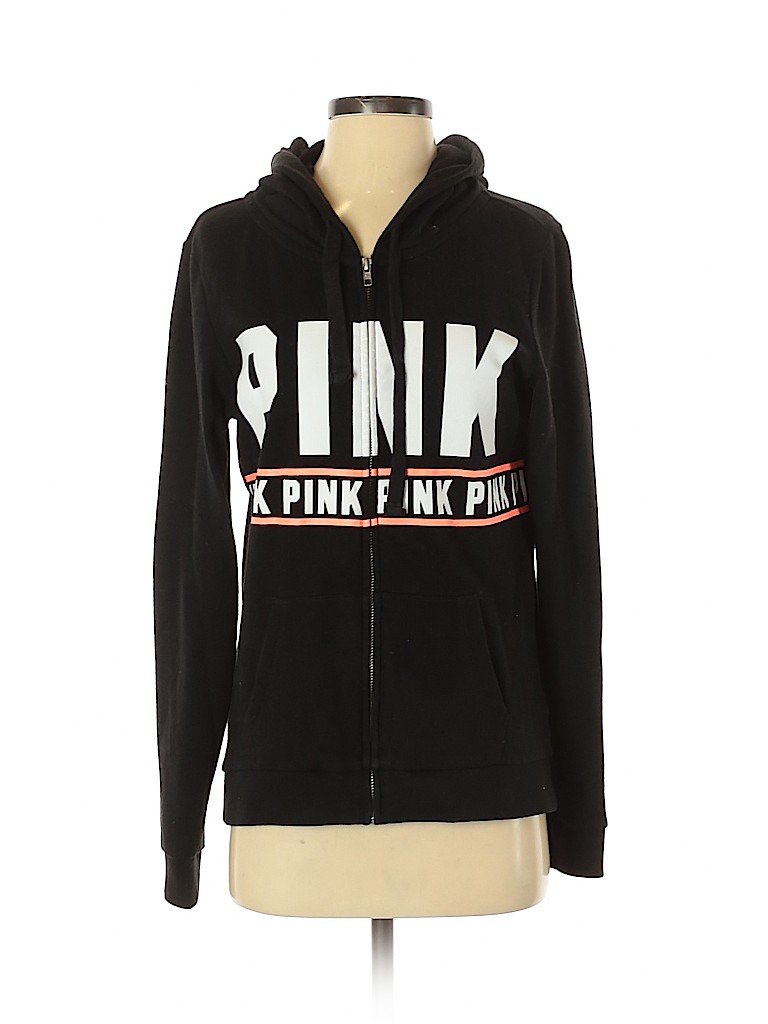 black zip up hoodie victoria secret