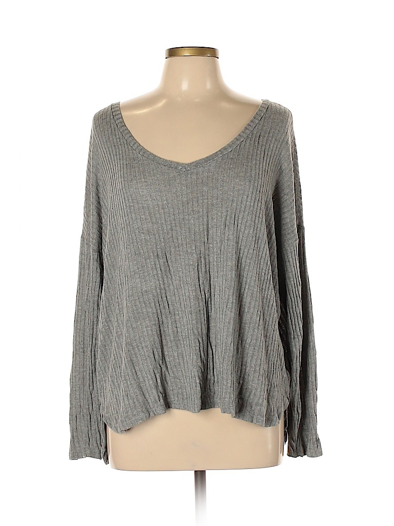 American Eagle Outfitters Gray Long Sleeve Top Size XL - photo 1