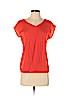 Ann Taylor LOFT 100% Polyester Orange Short Sleeve Blouse Size S (petite) - photo 1