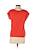 Ann Taylor LOFT 100% Polyester Orange Short Sleeve Blouse Size S (petite) - photo 2