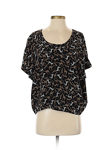 Joie Short Sleeve Silk Top (view 1)