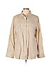 Chelsea & Theodore 100% Linen Tan Long Sleeve Button-Down Shirt Size XL - photo 1