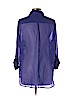 H&M 100% Polyester Blue Long Sleeve Blouse Size 12 - photo 2