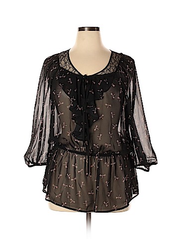 Blue Rain 3/4 Sleeve Blouse (view 1)