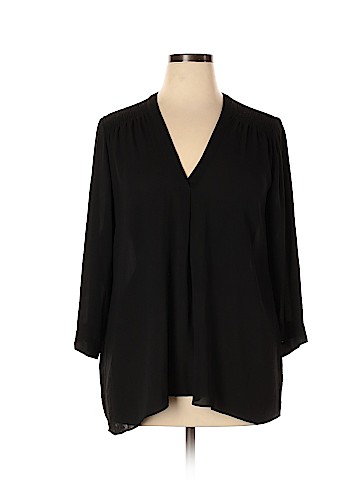 a.n.a. A New Approach 3/4 Sleeve Blouse (view 1)