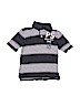P.S. From Aeropostale Stripes Graphic Gray Short Sleeve Polo Size 4 - photo 1