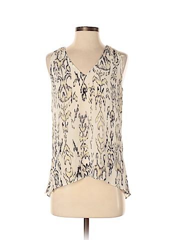 Waverly Grey Sleeveless Silk Top (view 1)