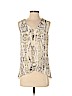 Waverly Grey 100% Silk Ivory Sleeveless Silk Top Size S - photo 1