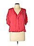 Joie 100% Silk Pink Short Sleeve Silk Top Size L - photo 1