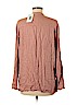 Just Fab 100% Rayon Tan Long Sleeve Blouse Size XL - photo 2