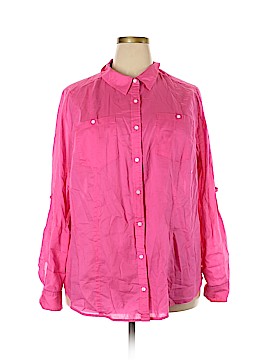 Lane Bryant Outlet Long Sleeve Button-Down Shirt